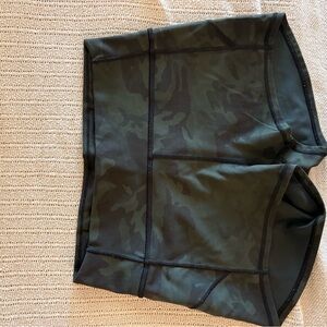 Lululemon Women's Olive Green Camo Athletic Shorts